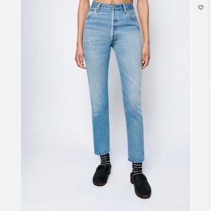 Re/done high rise ankle crop size 23 denim